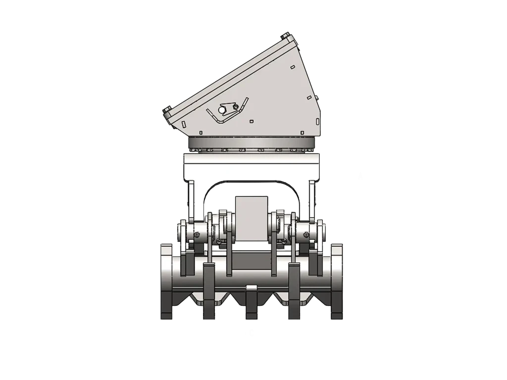 KXG29-XDR complete assy side view closed - with annotations